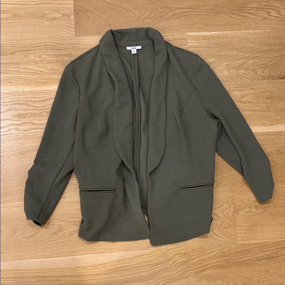 BAR III Olive Green Open Front Blazer